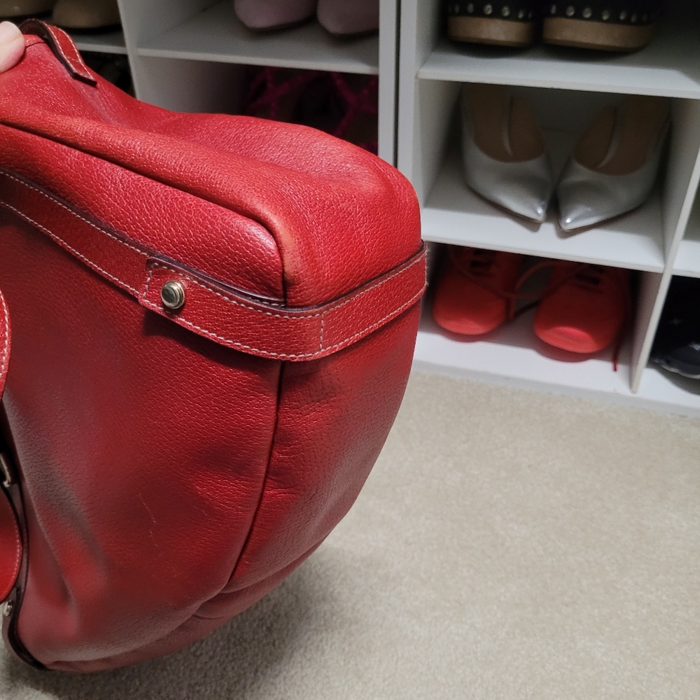 Gucci Medium Leather Abbey Tote Red - Picture 8 of 12